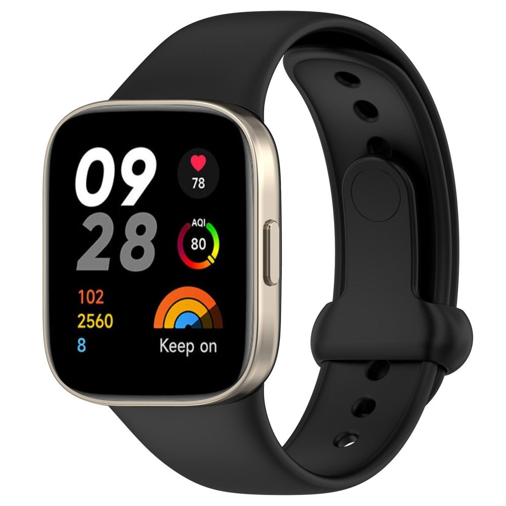 Silikone Universal Rem passer til Xiaomi Redmi Watch 3 / Xiaomi Mi Watch Lite 3 - Sort#serie_1