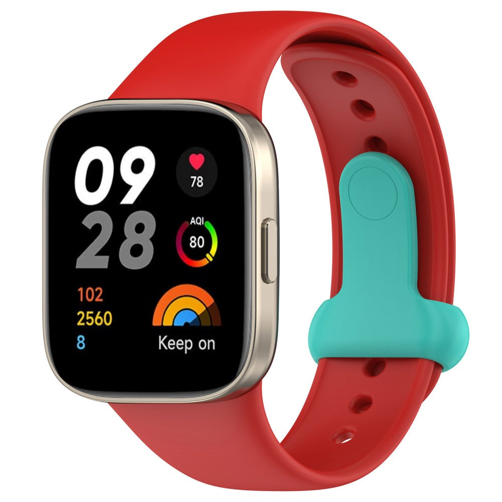 Silikone Universal Rem passer til Xiaomi Redmi Watch 3 / Xiaomi Mi Watch Lite 3 - Rød#serie_5