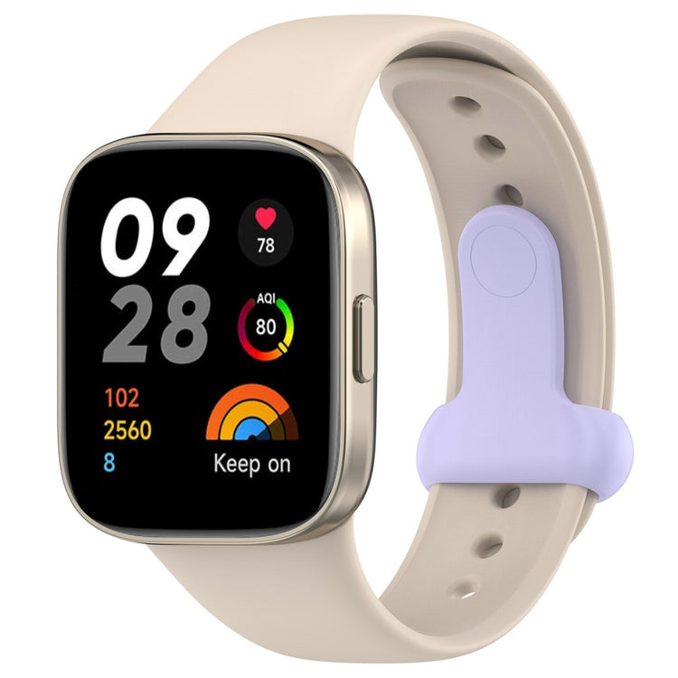 Silikone Universal Rem passer til Xiaomi Redmi Watch 3 / Xiaomi Mi Watch Lite 3 - Hvid#serie_7