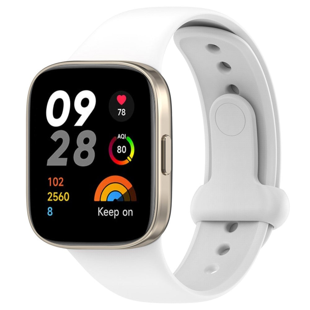 Silikone Universal Rem passer til Xiaomi Redmi Watch 3 / Xiaomi Mi Watch Lite 3 - Hvid#serie_9