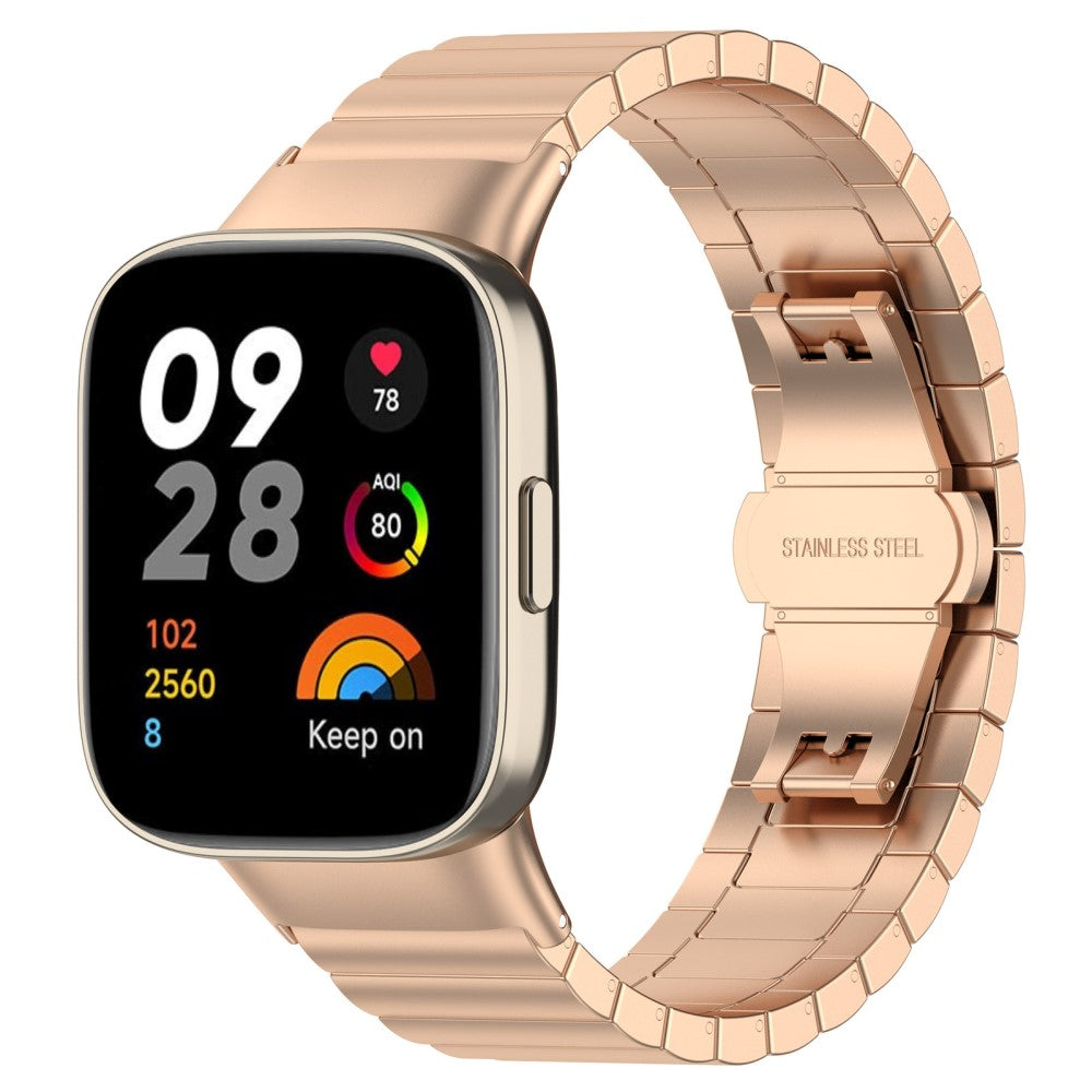 Metal Universal Rem passer til Xiaomi Redmi Watch 3 / Xiaomi Mi Watch Lite 3 - Pink#serie_2