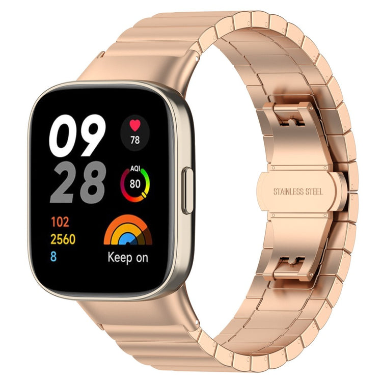 Metal Universal Rem passer til Xiaomi Redmi Watch 3 / Xiaomi Mi Watch Lite 3 - Pink#serie_2