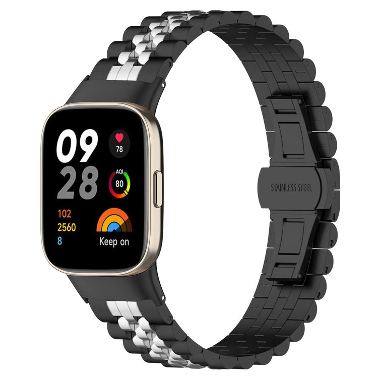 Metal Universal Rem passer til Xiaomi Redmi Watch 3 / Xiaomi Mi Watch Lite 3 - Sort#serie_1