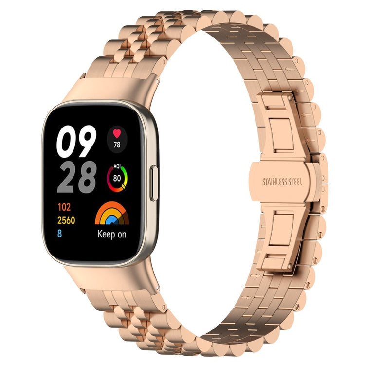 Metal Universal Rem passer til Xiaomi Redmi Watch 3 / Xiaomi Mi Watch Lite 3 - Pink#serie_5