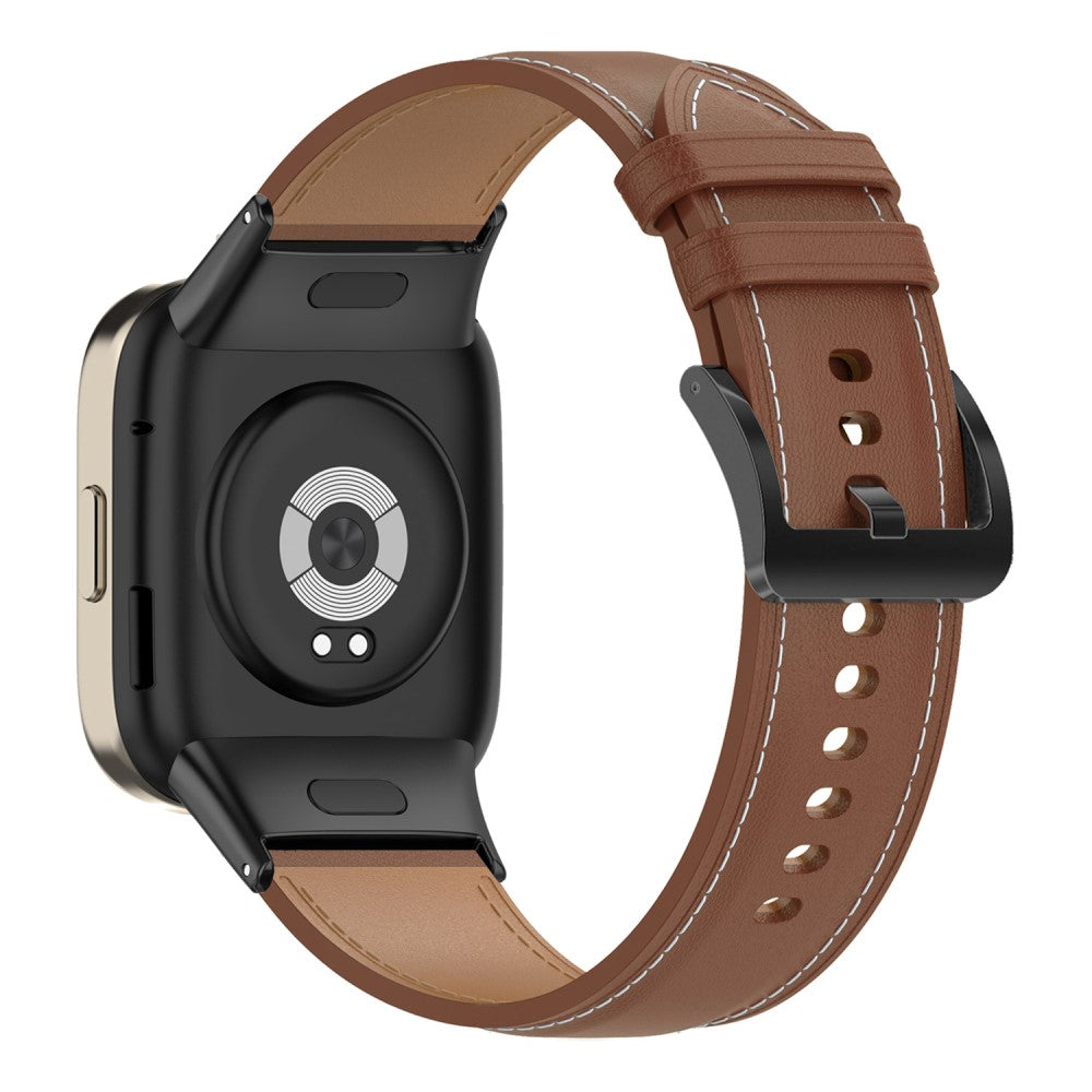 Ægte Læder Universal Rem passer til Xiaomi Redmi Watch 3 / Xiaomi Mi Watch Lite 3 - Brun#serie_5