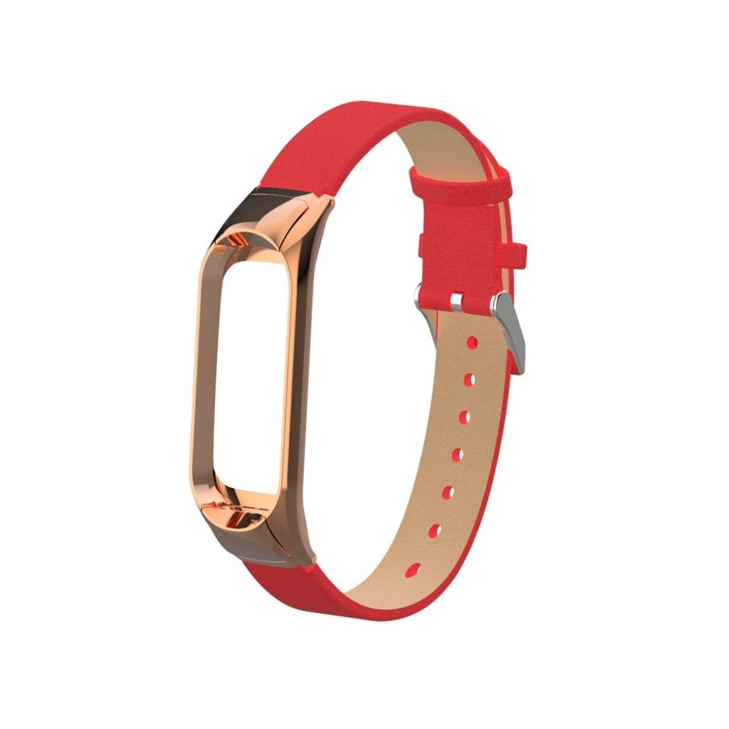 Eminent Xiaomi Mi Smart Band 4 Ægte læder Rem - Rød#serie_3
