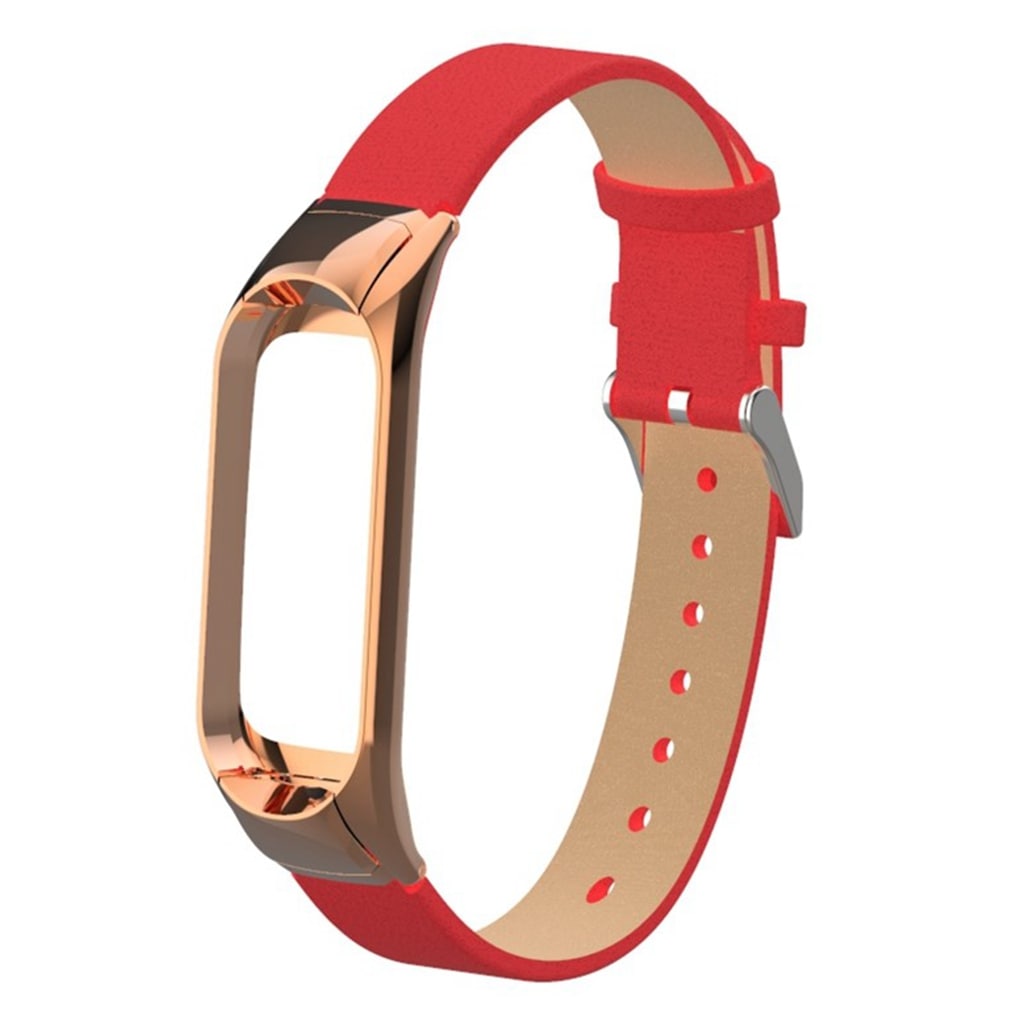 Eminent Xiaomi Mi Smart Band 4 Ægte læder Rem - Rød#serie_3