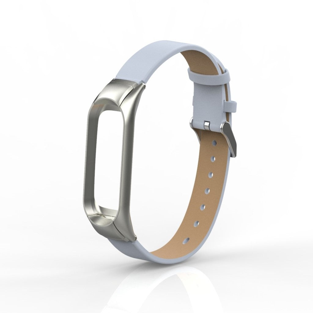 Eminent Xiaomi Mi Smart Band 4 Ægte læder Rem - Hvid#serie_5