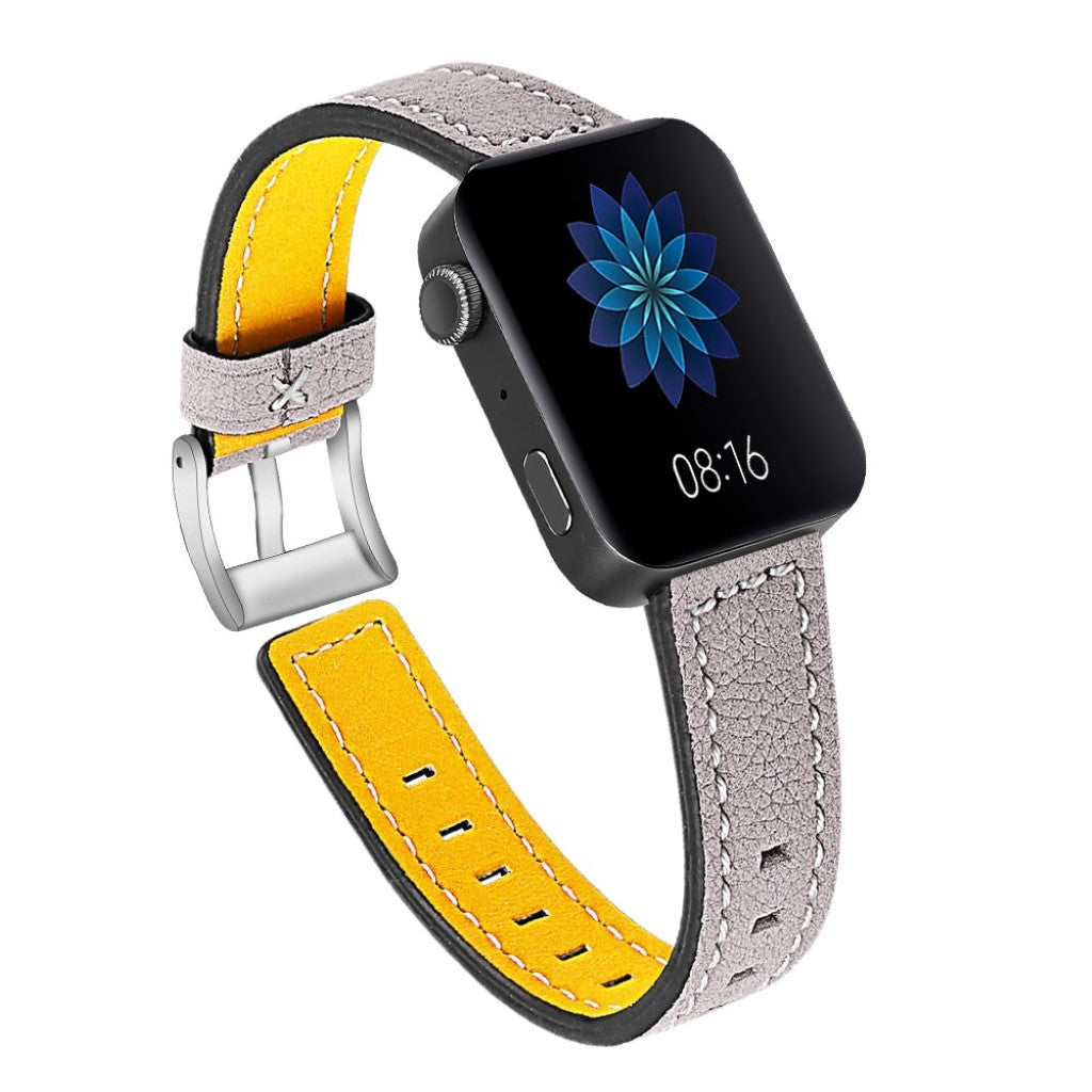 Mega slidstærk Xiaomi Mi Watch Ægte læder Rem - Lilla#serie_5