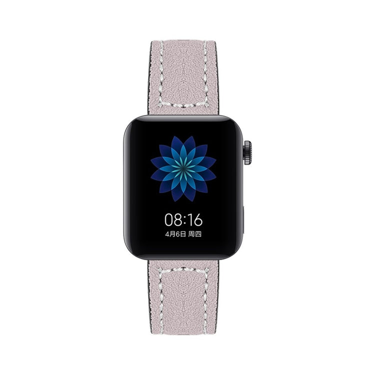 Mega slidstærk Xiaomi Mi Watch Ægte læder Rem - Lilla#serie_5