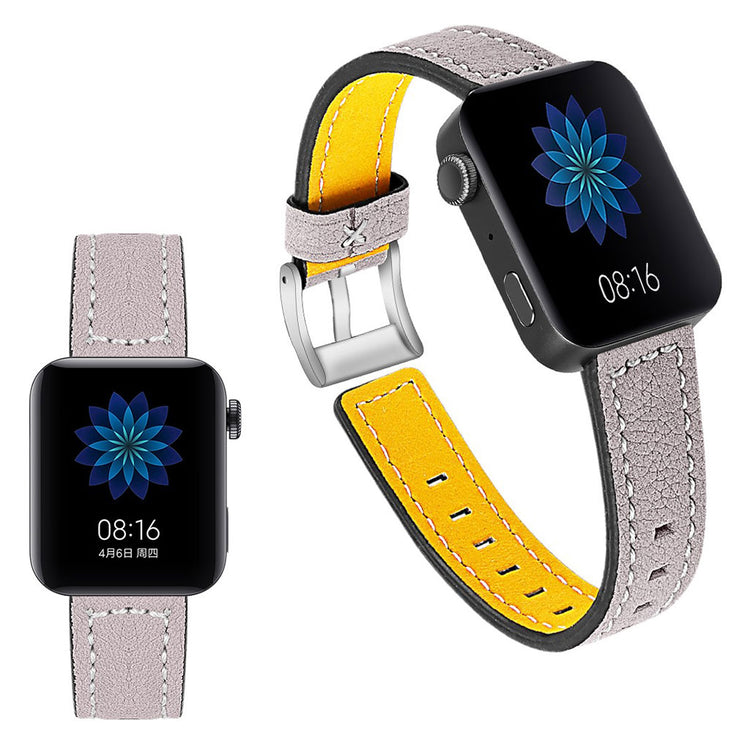 Mega slidstærk Xiaomi Mi Watch Ægte læder Rem - Lilla#serie_5