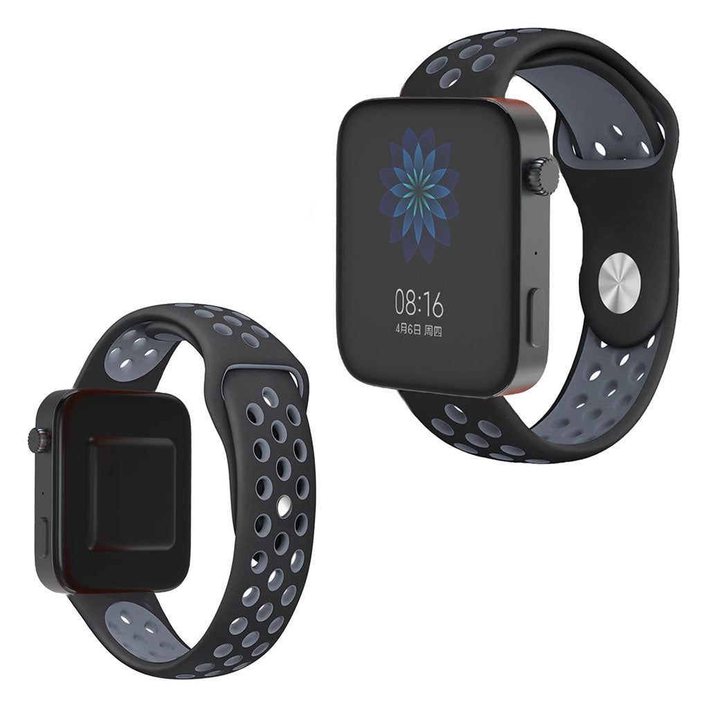 Rigtigt rart Xiaomi Mi Watch Silikone Rem - Sort#serie_1