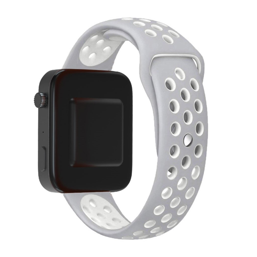 Rigtigt rart Xiaomi Mi Watch Silikone Rem - Sølv#serie_2
