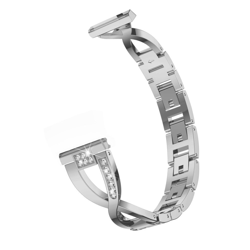 Vildt fed Xiaomi Mi Watch Metal og Rhinsten Rem - Sølv#serie_2