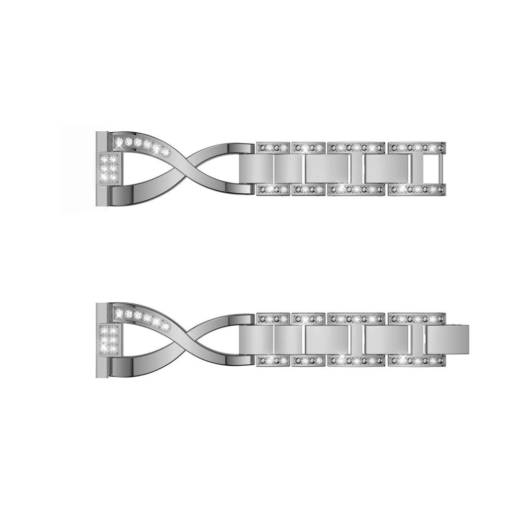Vildt fed Xiaomi Mi Watch Metal og Rhinsten Rem - Sølv#serie_2