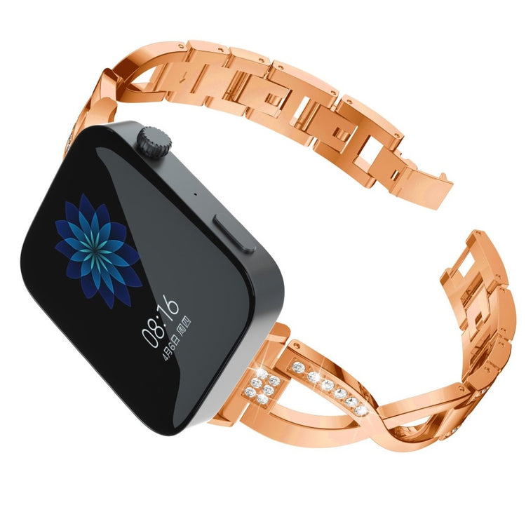 Vildt fed Xiaomi Mi Watch Metal og Rhinsten Rem - Pink#serie_4