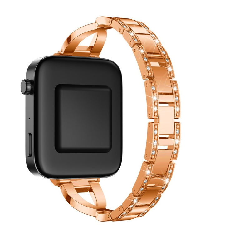 Vildt fed Xiaomi Mi Watch Metal og Rhinsten Rem - Pink#serie_4