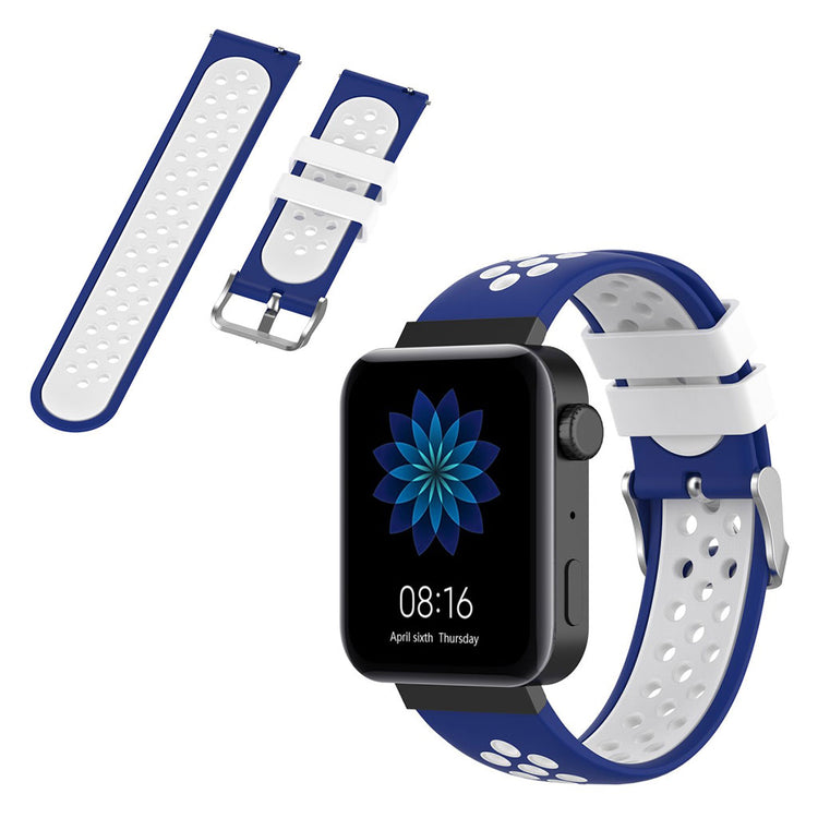 Meget hårdfør Xiaomi Mi Watch Silikone Rem - Hvid#serie_10