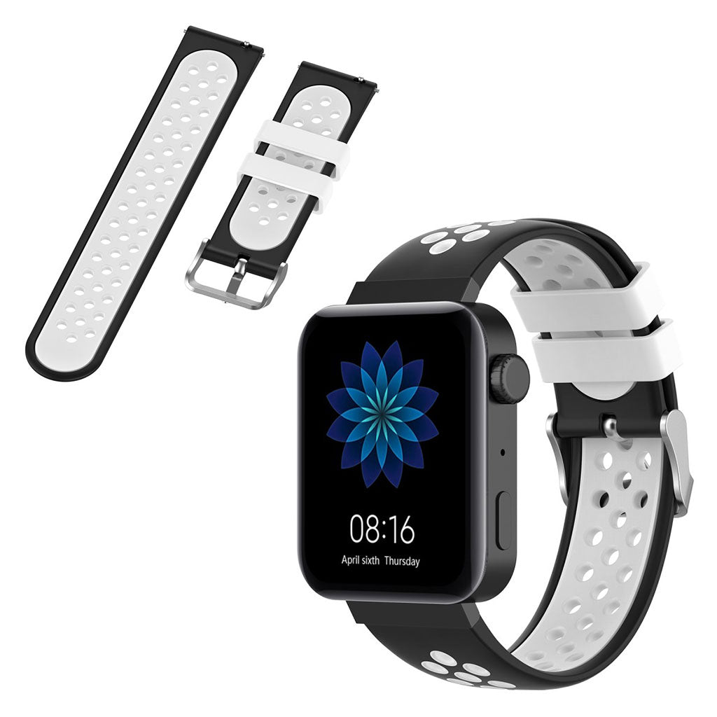 Meget hårdfør Xiaomi Mi Watch Silikone Rem - Hvid#serie_2
