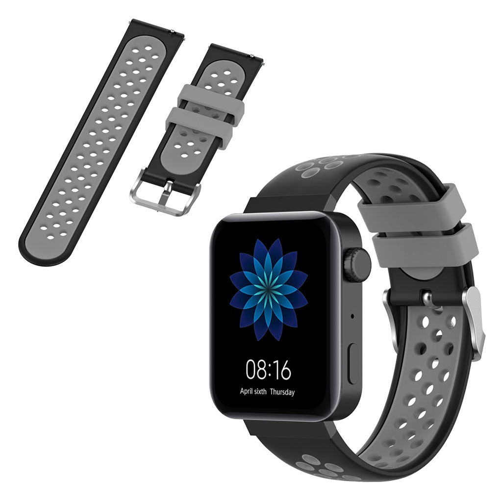 Meget hårdfør Xiaomi Mi Watch Silikone Rem - Sølv#serie_3