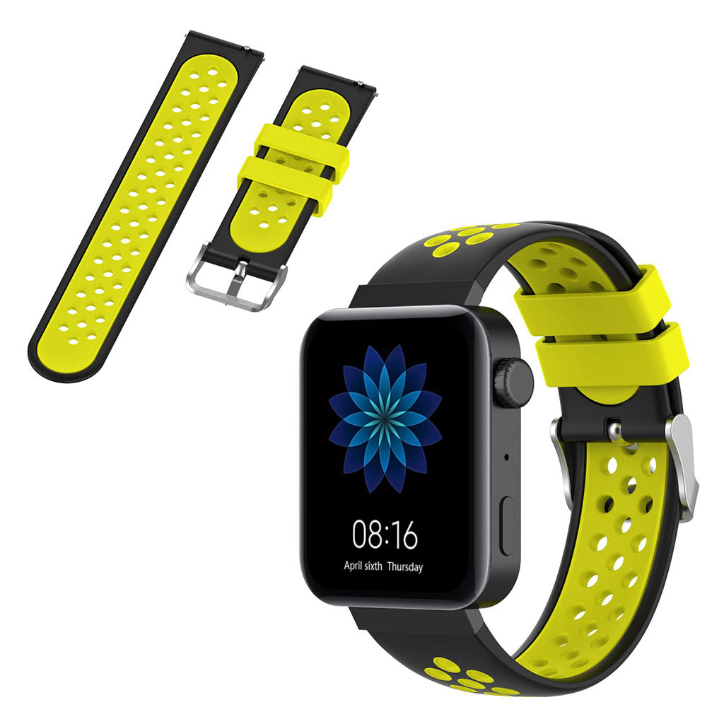 Meget hårdfør Xiaomi Mi Watch Silikone Rem - Gul#serie_9