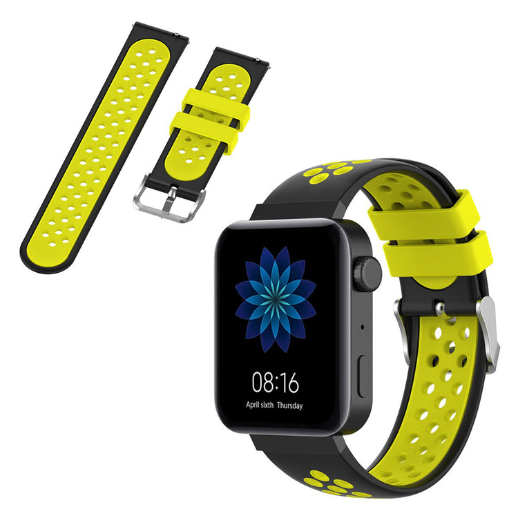 Meget hårdfør Xiaomi Mi Watch Silikone Rem - Gul#serie_9