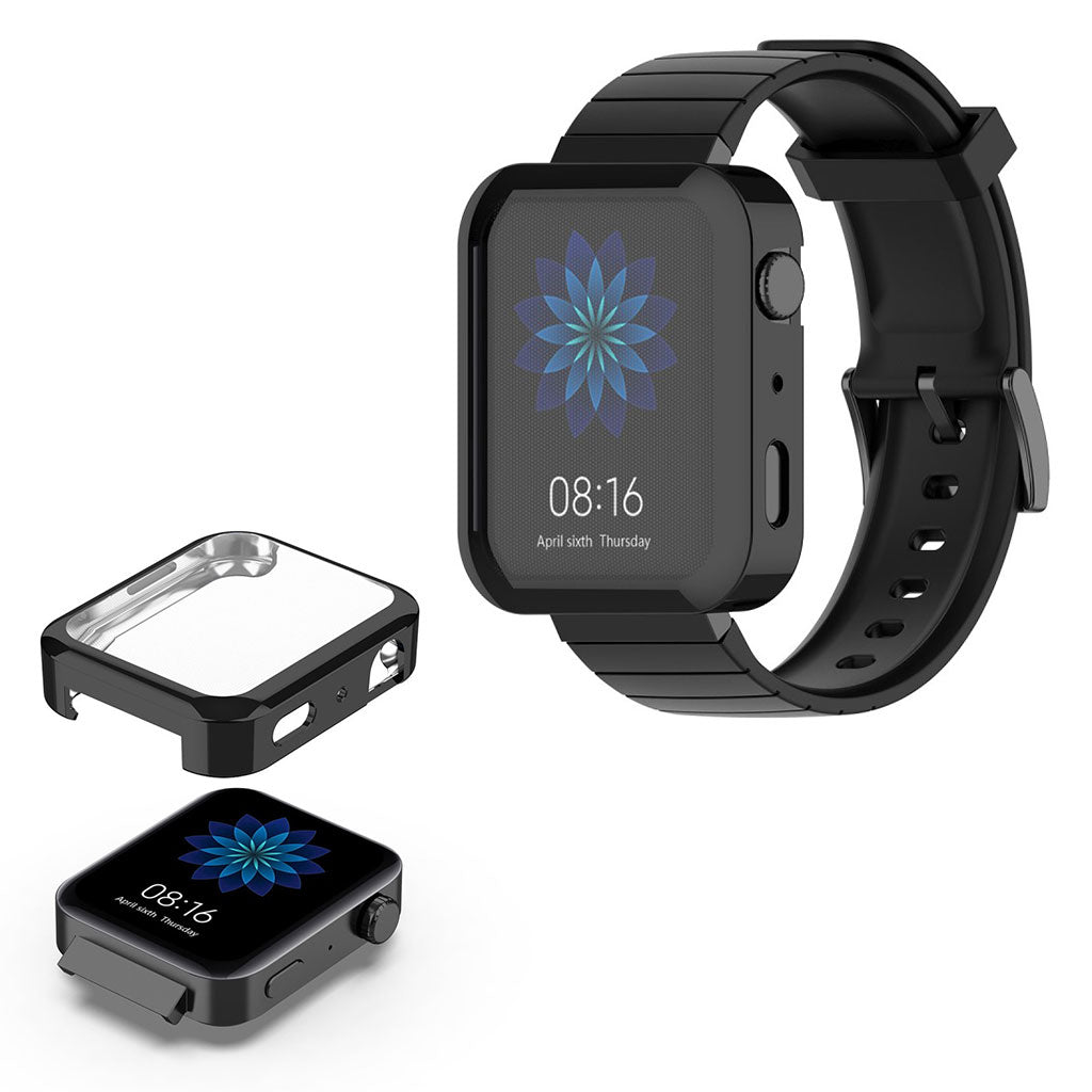 Rigtigt kønt Xiaomi Mi Watch Silikone Rem - Sort#serie_1