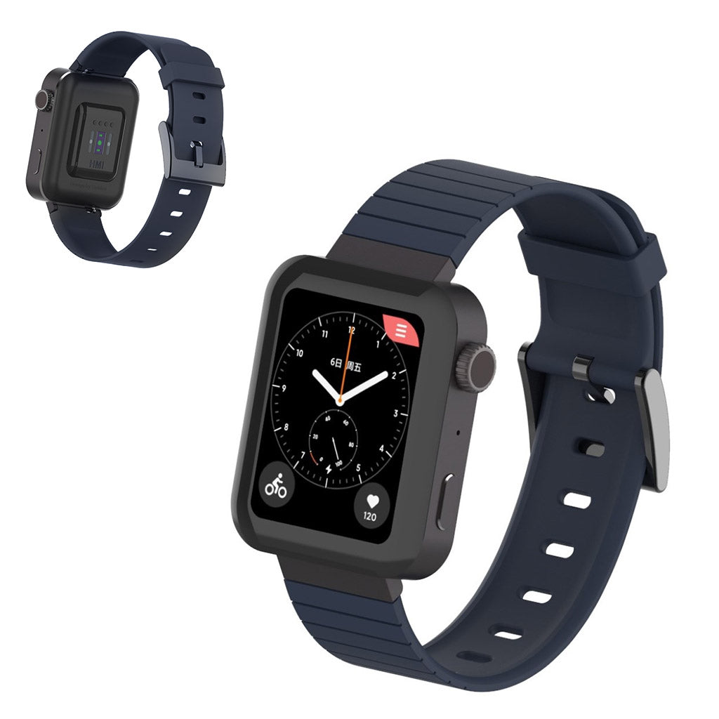 Stilfuld Xiaomi Mi Watch Premium Edition Silikone Rem - Blå#serie_10