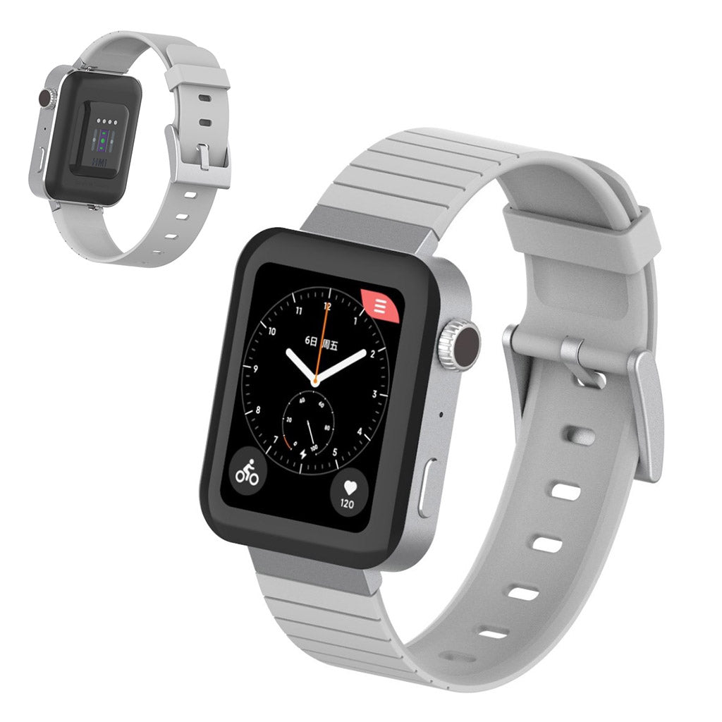 Stilfuld Xiaomi Mi Watch Premium Edition Silikone Rem - Hvid#serie_2