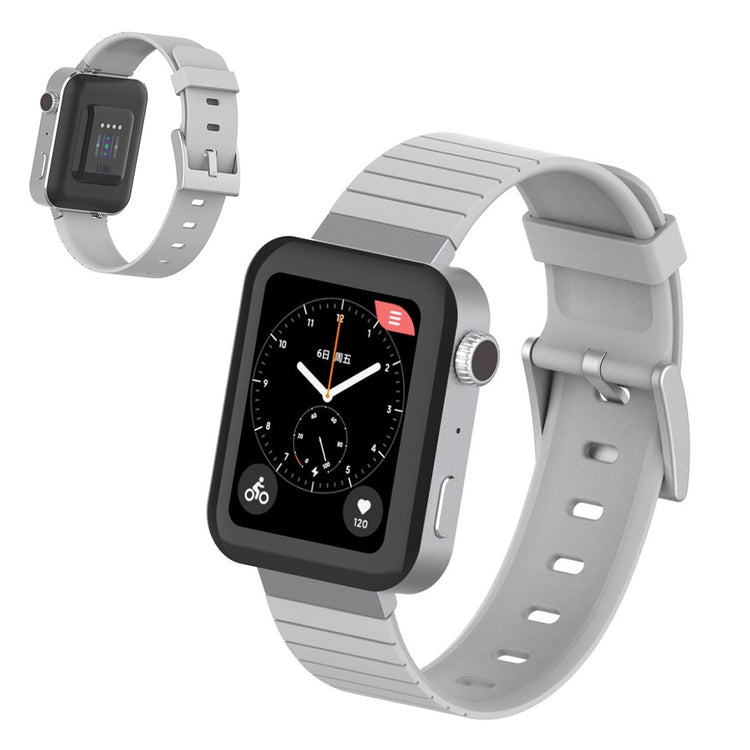Stilfuld Xiaomi Mi Watch Premium Edition Silikone Rem - Hvid#serie_2