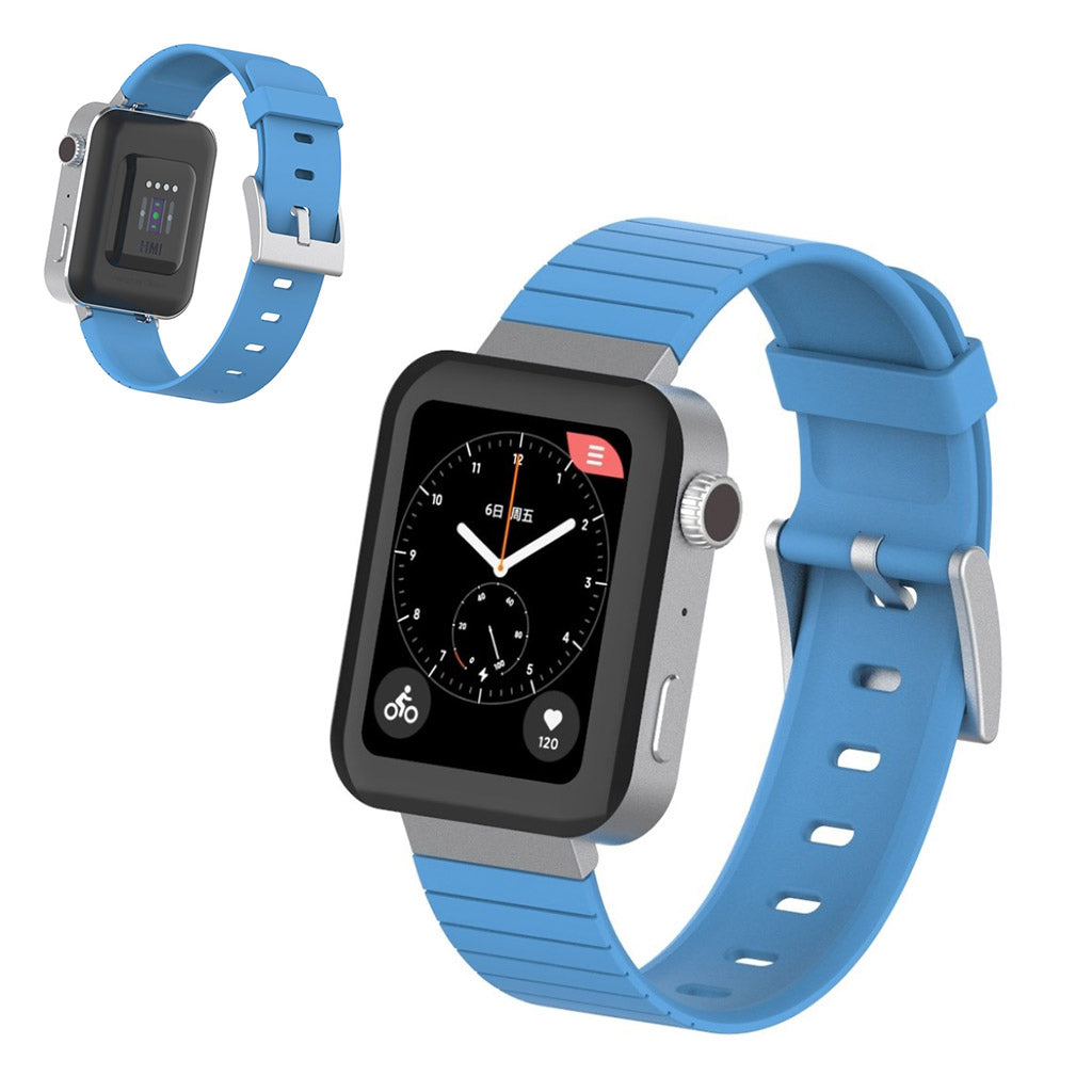 Stilfuld Xiaomi Mi Watch Premium Edition Silikone Rem - Blå#serie_9