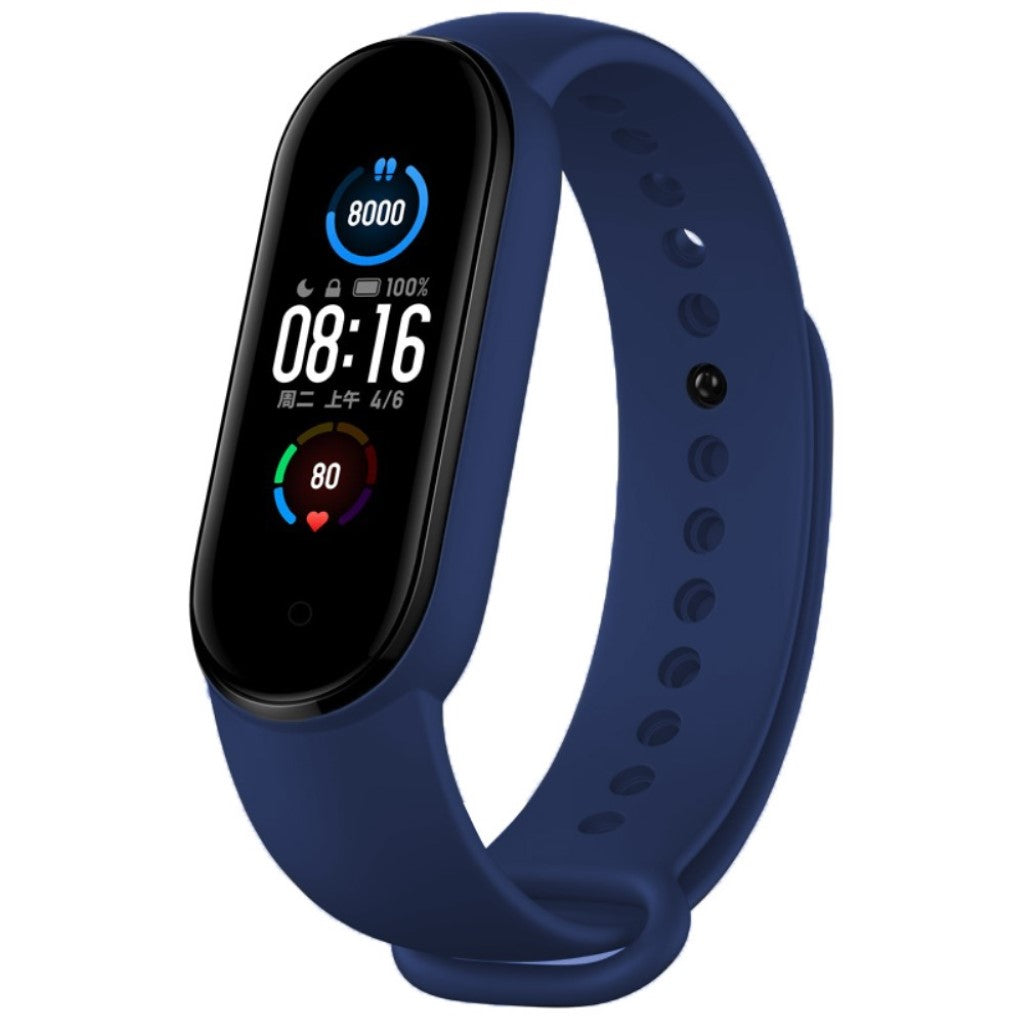 Meget komfortabel Xiaomi Mi Band 5 Silikone Rem - Blå#serie_6