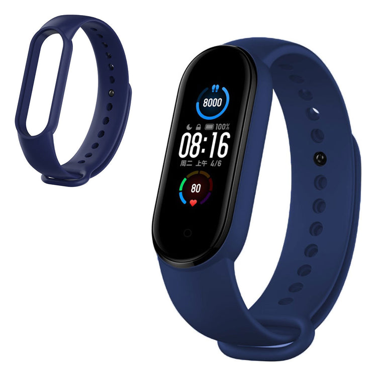 Meget komfortabel Xiaomi Mi Band 5 Silikone Rem - Blå#serie_6