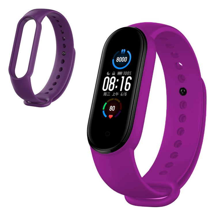 Meget komfortabel Xiaomi Mi Band 5 Silikone Rem - Lilla#serie_7