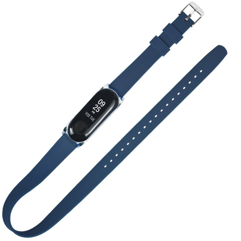 Rigtigt hårdfør Xiaomi Mi Band 5 Silikone Rem - Blå#serie_3