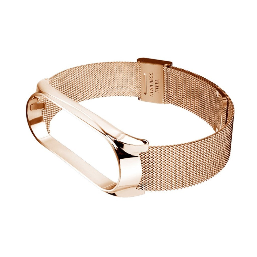 Rigtigt fint Xiaomi Mi Band 5 Metal Rem - Guld#serie_2