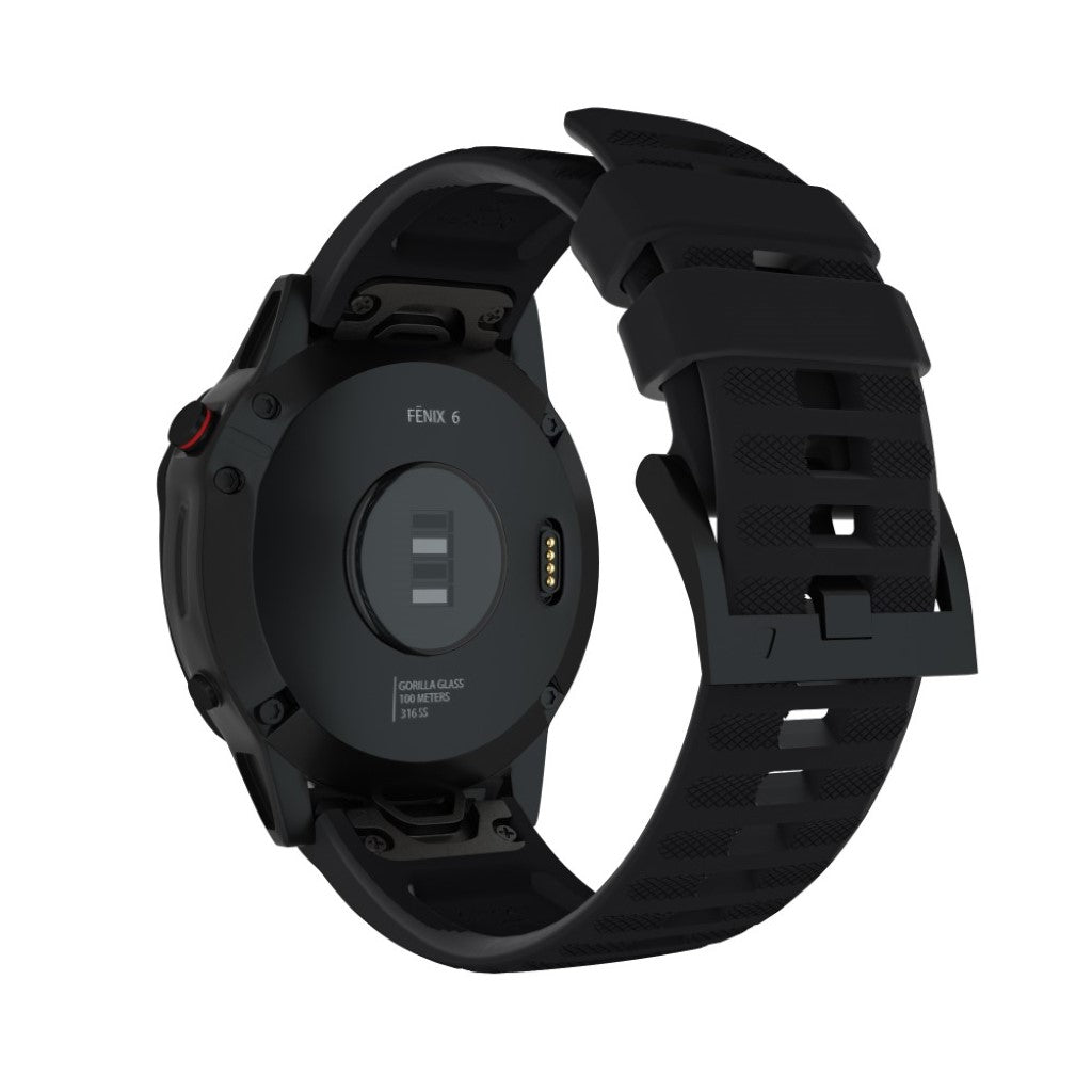 Stilren Universal Garmin Silikone Rem - Sort#serie_1