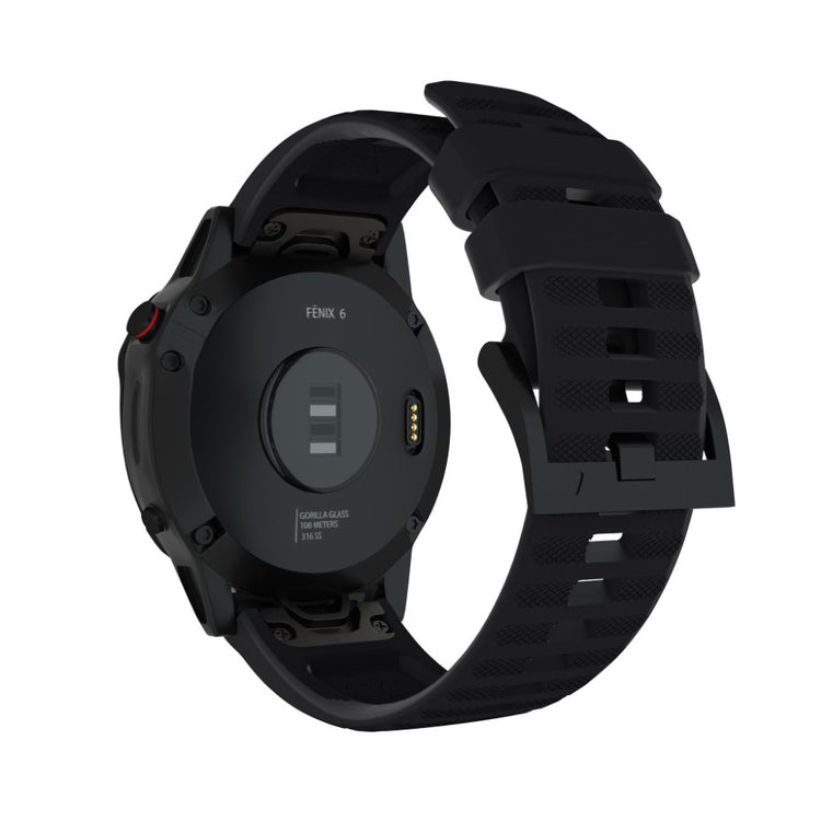 Stilren Universal Garmin Silikone Rem - Sort#serie_1