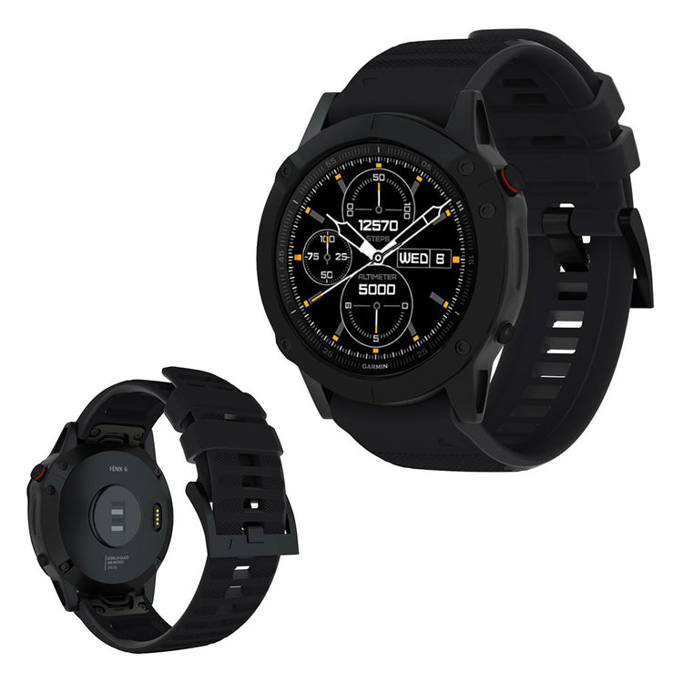 Stilren Universal Garmin Silikone Rem - Sort#serie_1