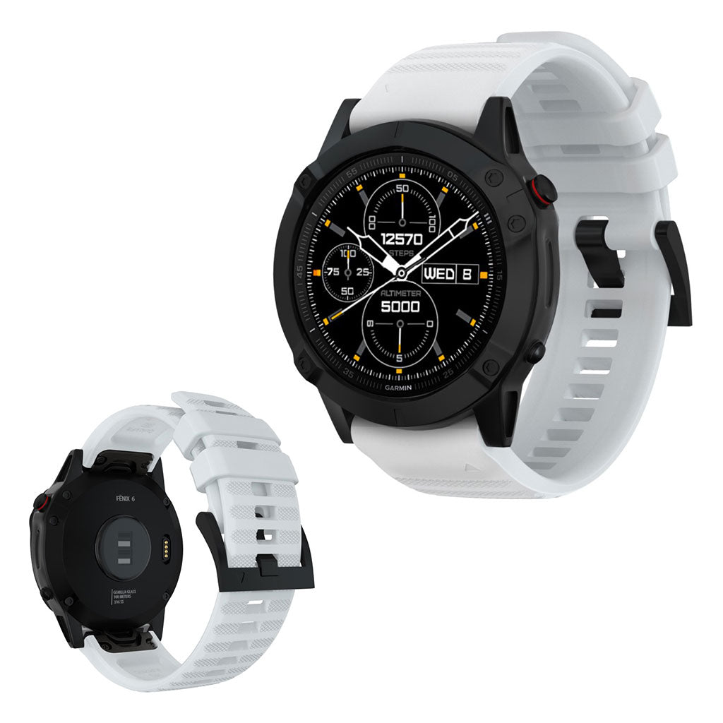 Stilren Universal Garmin Silikone Rem - Hvid#serie_2