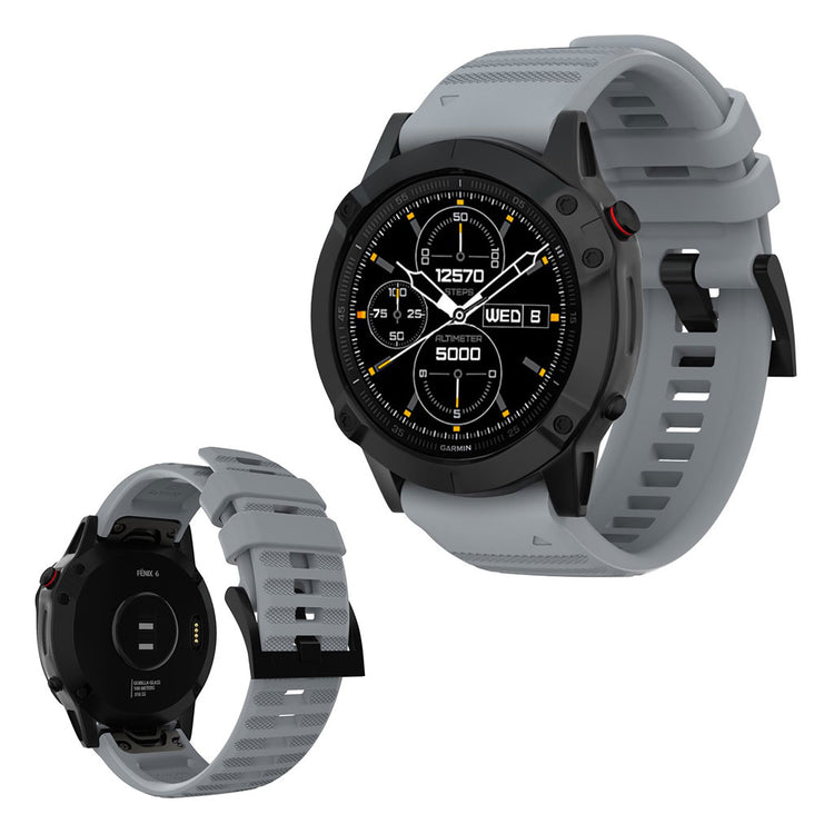 Stilren Universal Garmin Silikone Rem - Sølv#serie_3