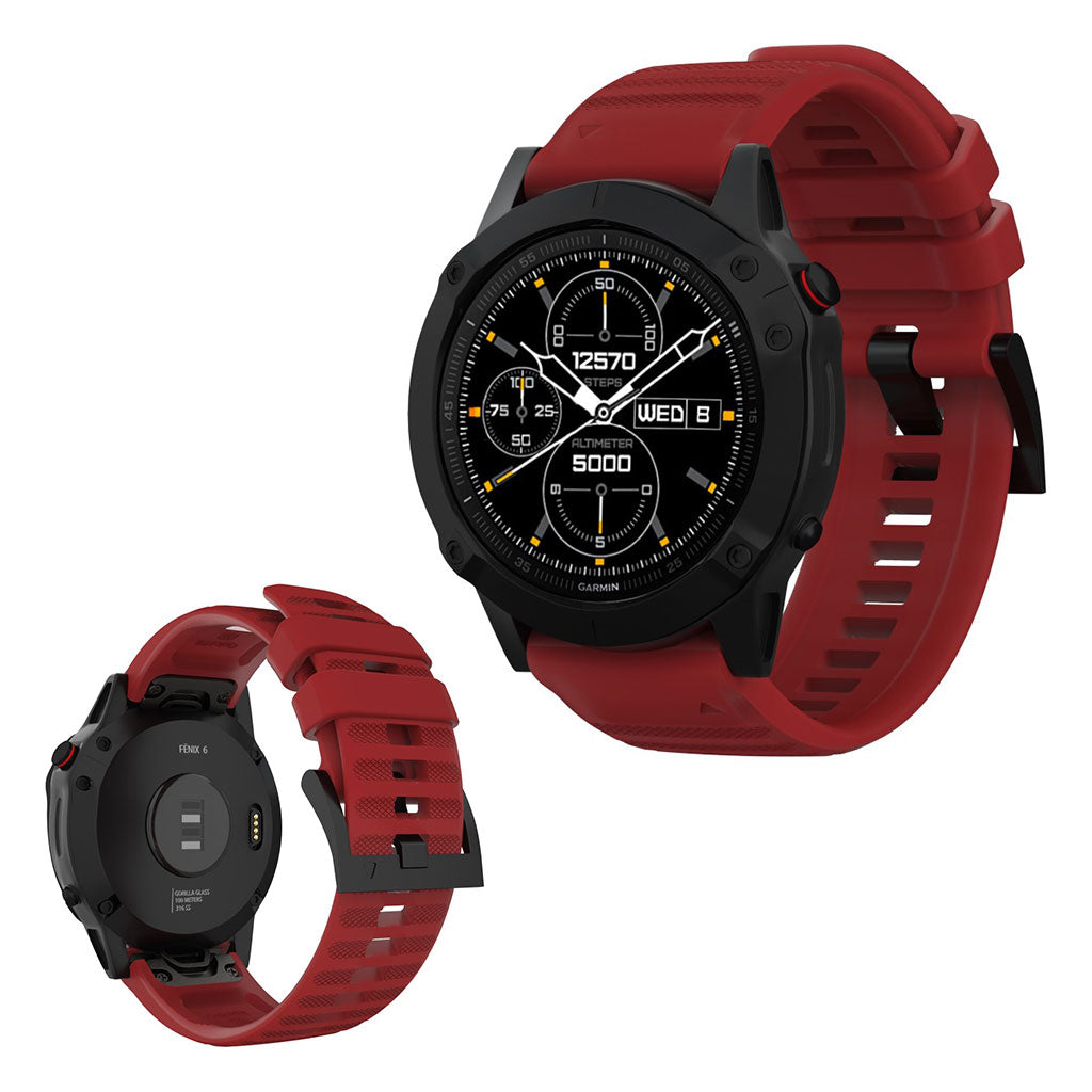 Stilren Universal Garmin Silikone Rem - Rød#serie_4