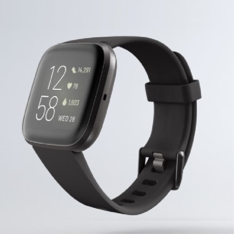 Vildt skøn Fitbit Versa 2 Silikone Rem - Sort#serie_1