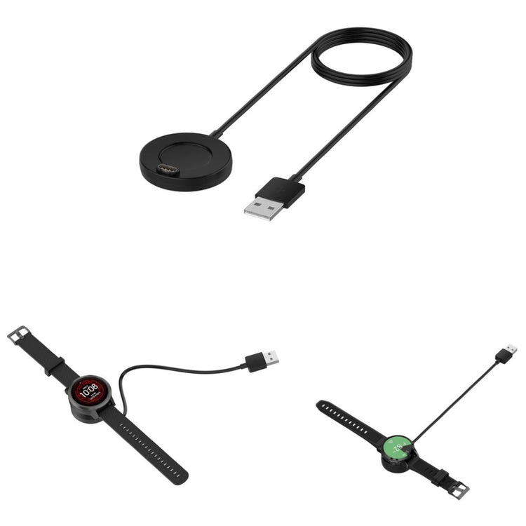 1m Plastik Universal USB Ladestation - Sort#serie_8