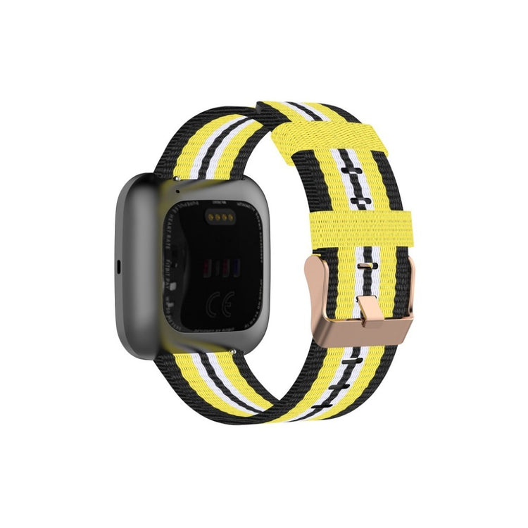 Helt vildt rart Fitbit Versa 2 / Fitbit Blaze Nylon Rem - Gul#serie_7
