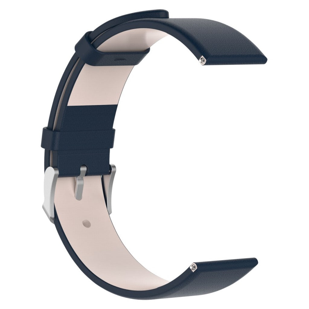 Mega fed Fitbit Versa Lite / Fitbit Versa 2 Kunstlæder Rem - Blå#serie_4