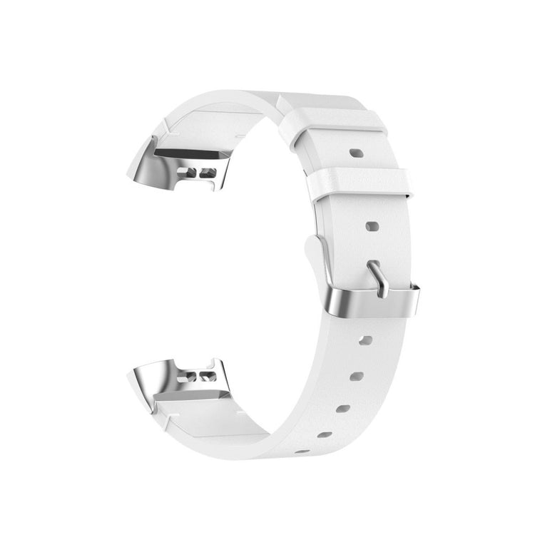 Mega kønt Fitbit Charge 4 / Fitbit Charge 3 Ægte læder Rem - Hvid#serie_2