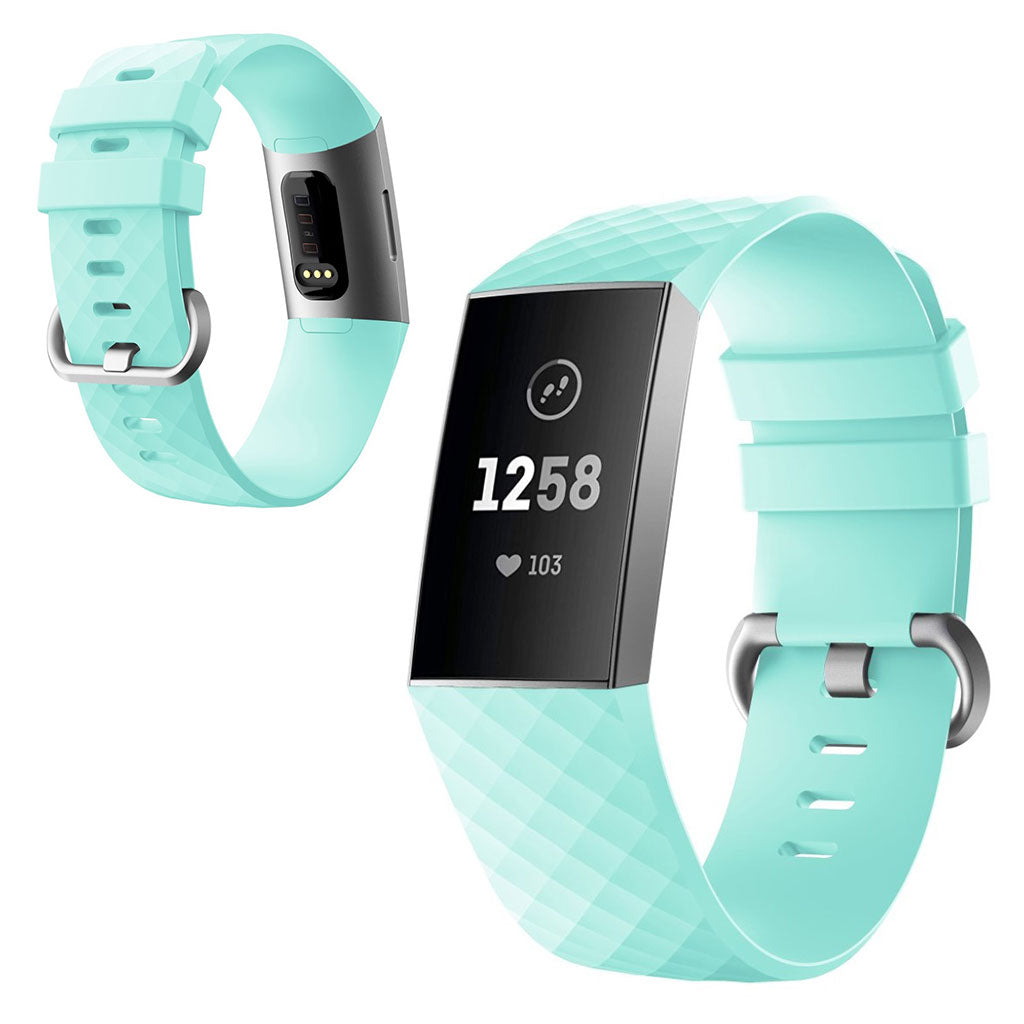 Stilren Fitbit Charge 4 / Fitbit Charge 3 Silikone Rem - Størrelse: S - Grøn#serie_7