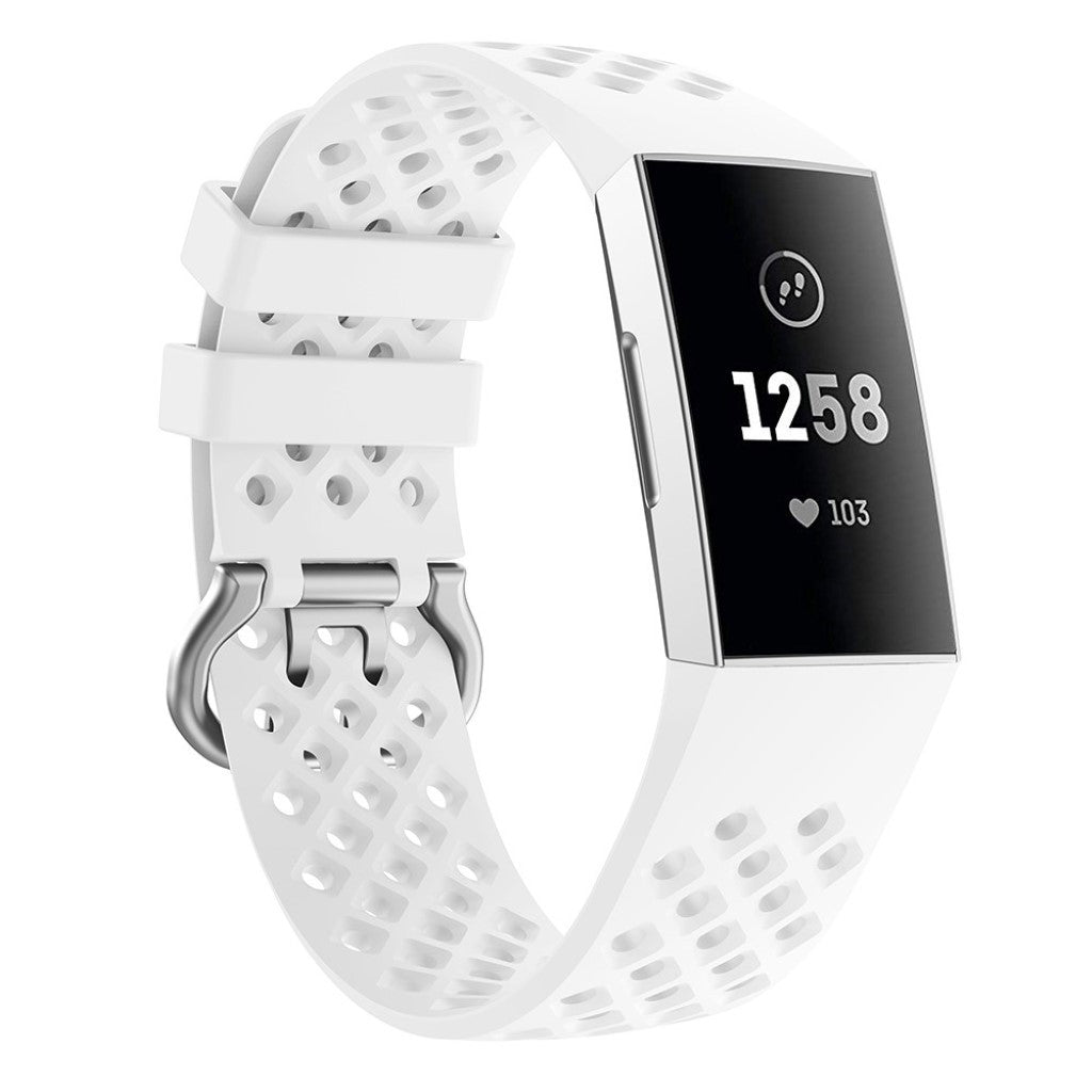 Meget sejt Fitbit Charge 4 / Fitbit Charge 3 Silikone Rem - Hvid#serie_2