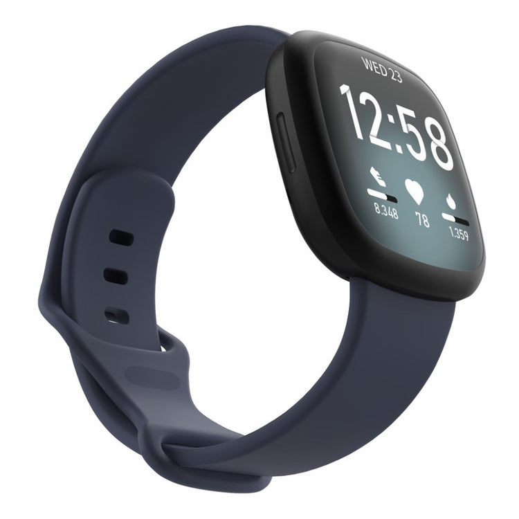 Helt vildt kønt Fitbit Versa 3 / Fitbit Sense Silikone Rem - Størrelse: S - Blå#serie_12